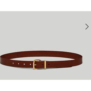 Madewell $52 Essential Leather Belt in Warm Cinnamon Size L NN405